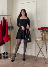 Sexy Black Party Dress Black Outfit Dress Short Homecoming Dress Y4514