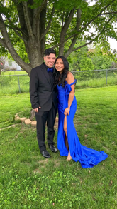 Elegante vestido de fiesta azul rey con abertura Vestido de noche azul rey Y5630