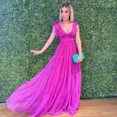 Sexy A-Linie V-Ausschnitt Ärmelloses Abendkleid Y6152