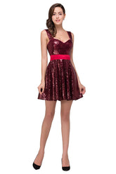 A-line Sweetheart sequins Prom Dress