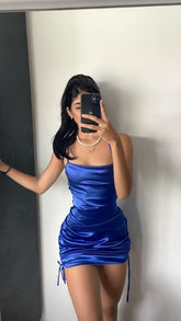 Lovely Royal Blue Dress Short Homecoming Dress Sexy Mini Dress Y1854