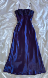 Wunderschönes lila Satin A-Linie langes Ballkleid formelles Abendkleid Y7510