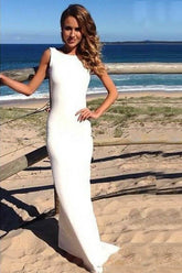 Backless Sheath Chiffon Long Prom Dresses Evening Dresses PG 234