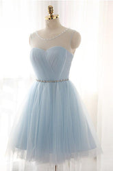 Charming Tulle Short Prom Dresses Homecoming Dresses PG019