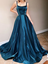 Elegant Long A-line Sleeveless Open Back Formal Evening Prom Dresses