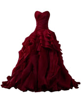 Burgundy Evening Gowns,Ball Gown Formal Dress,Evening Gowns For Teens Y1558