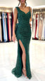 Green Sequins Mermaid Prom Dress,Glamorous Green Evening Dress Y1902