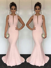 Mermaid Jewel Sleeveless With Ruched Silk like Satin Prom Dresses