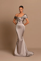 Modern Long Mermaid Off-the-shoulder Prom Dress With Train