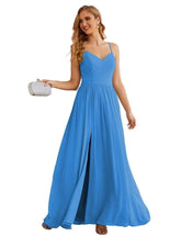 Numbersea Spaghetti Strap Bridesmaid Dresses Long Formal Party Prom Gowns 28060