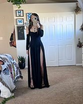 Black Long Prom Dress,Sexy Evening Dress Y1796