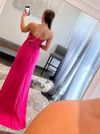 Ember |Sheath Strapless Sweetheart Long Prom Dress with Slit by KissProm