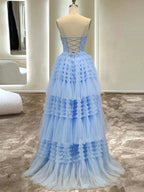Presley |A-Line Spaghetti Straps Tulle Long Prom Dress by KissProm