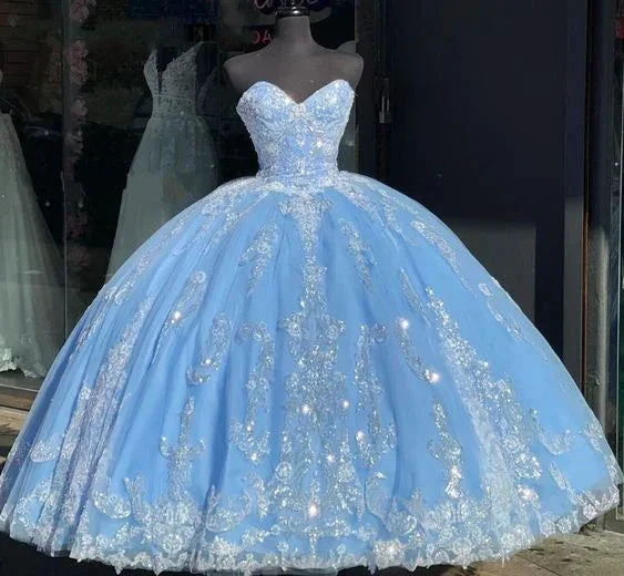 Princess Sweetheart Quinceanera Dresses Ball Gown Lace-Up Sweet 15 16 Dress Y6071 by simplepromdress