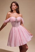 Short Off Shoulder A-line Dress