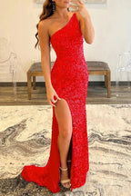 Aurelia |Glitter Black Sequins Long Prom Dress with Slit by KissProm