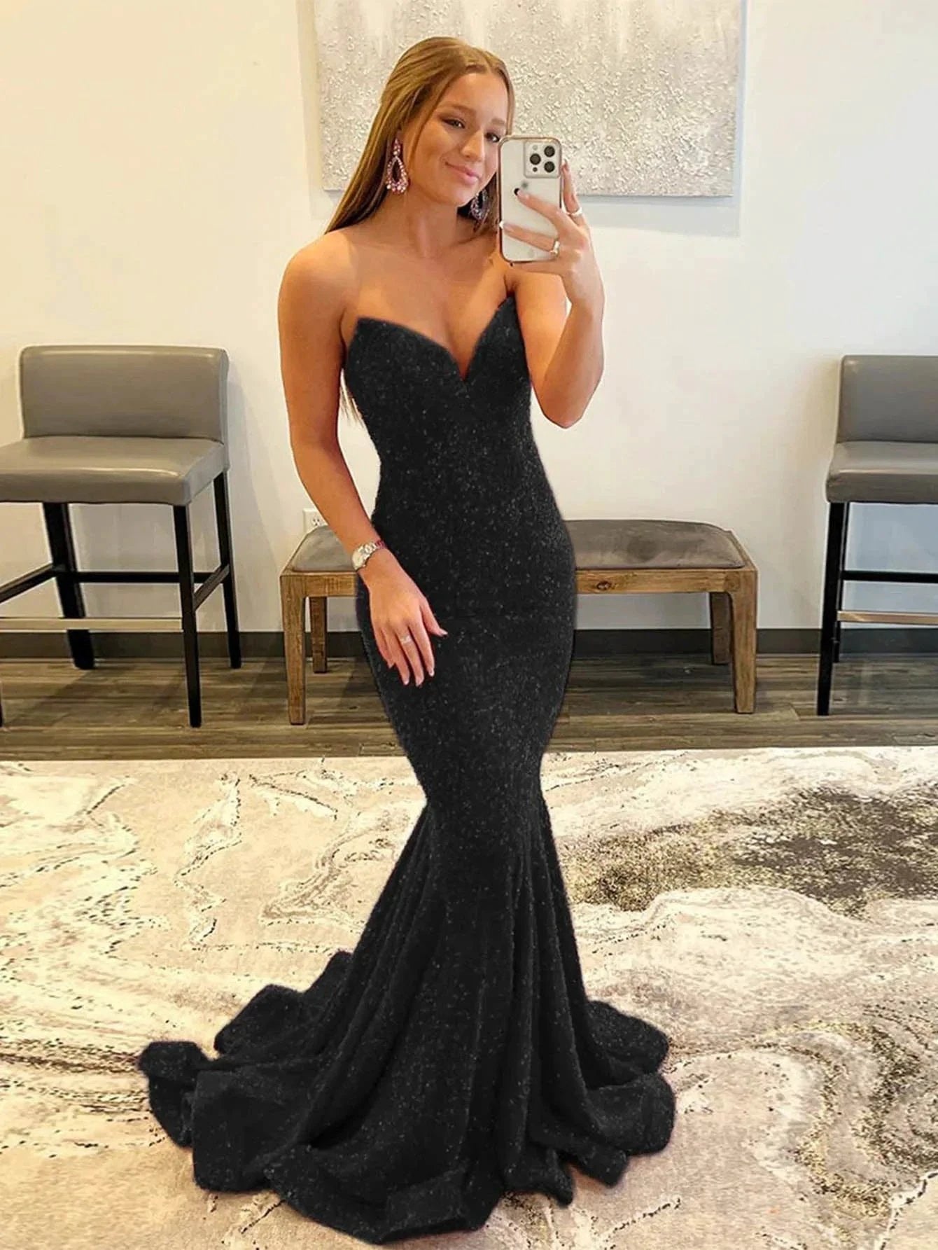 LAURYN |MERMAID SWEETHEART NECK SEQUINS PROM DRESS by KissProm