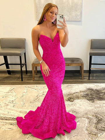 LAURYN | MEERJUNGFRAUEN-BALLKLEID MIT HERZAUSSCHNITT UND PAILLETTEN