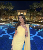 Elegant One Shoulder Chiffon Long Prom Dress Yellow Evening Dress Y7524 by simplepromdress