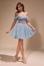 Short Off Shoulder A-line Dress