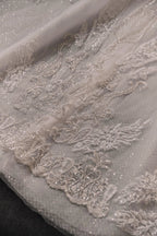 Gorgeous Puff-Sleeve Ball Gown Sweetheart Neckline Beaded Lace Wedding Dress with Ruffled Train E-309 by ZAPDRESS