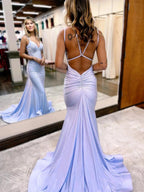 Marlee |Mermaid V Neck Beaded Jersey Prom Dress by KissProm