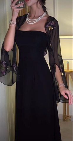 Elegantes A-Linien-Ballkleid in Schwarz, trägerlos, lang, formelles Abendkleid Y7610