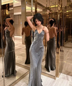 New Style V Neck Long Evening Dress Trendy Prom Gown Y7389 by simplepromdress