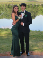 Green Satin Sheath/Column Long Prom Dress,Backless Evening Dress Y4119 by simplepromdress