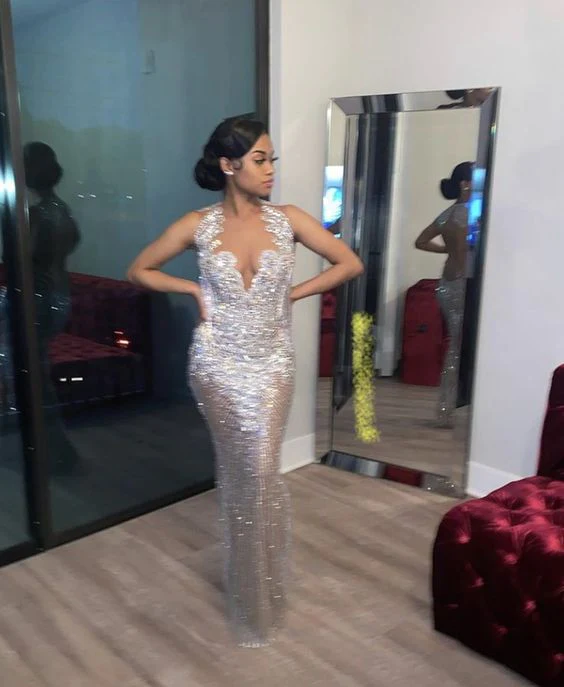 Sexy Prom Dress Mermaid Prom Dresses Long Formal Evening Dress Black Girl Prom Dresses Y98 Main Image