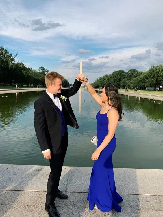 Elegant Royal Blue Sheath Prom Dress Royal Blue Evening Dress Y5923 by simplepromdress