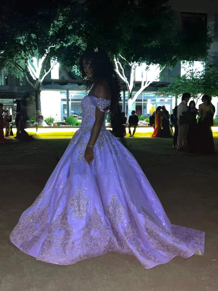Stunning Purple Off The Shoulder Ball Gown Sweet 16 Dress,Birthday Princess Dress Y4799 by simplepromdress