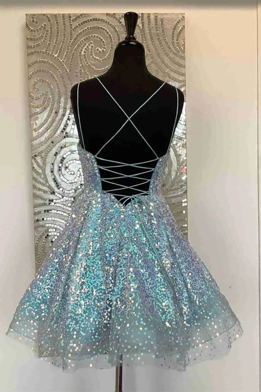 Cute Hot Pink Sequins A-Line Homecoming Dress Y1641 by simplepromdress