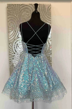 Cute Hot Pink Sequins A-Line Homecoming Dress Y1641 by simplepromdress