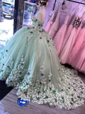 3D Floral Off Shoulder Ball Gown,Sweet 16 Dress,Quinceanera Dress Y2264 by simplepromdress