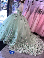 3D Floral Off Shoulder Ball Gown,Sweet 16 Dress,Quinceanera Dress Y2264 by simplepromdress