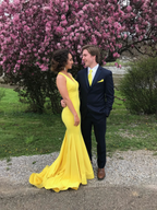 Elegant Yellow Mermaid Prom Dress Yellow Evening Dress Y5707 by simplepromdress