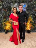 Elegant Red Mermaid Evening Dress With Side Split Y5710 by simplepromdress