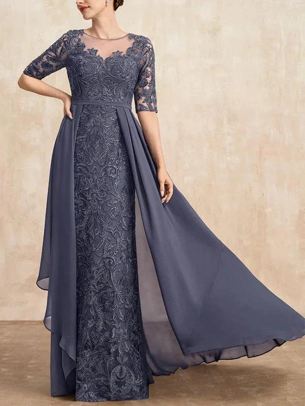Chiffon Lace Maxi Dress by Dreamylily