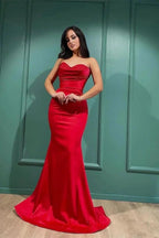 Sweetheart Sleeveless Mermaid Long Evening Gown Adorned with Beads by BIZTUNNEL