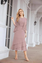 Sunnderly Two-Piece A-line Mother of The Bride Dress Formal Party Gown Dress SY28072 by numbersea