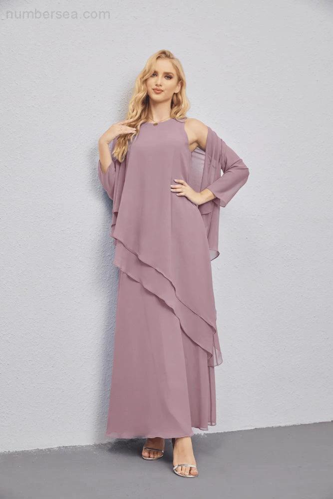 Mother of Bride Dresses with Open Front Lightweight Cardigan Formal Prom Gown 28081 by numbersea