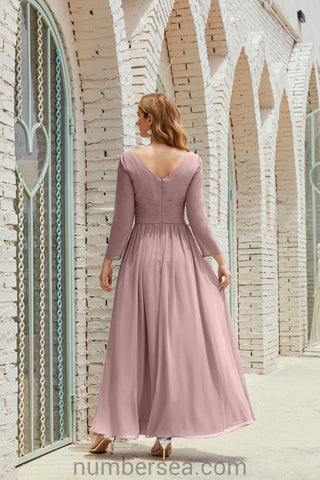 Numbersea Bridesmaid Dress Chiffon Formal Party Dress Evening Dress 28016