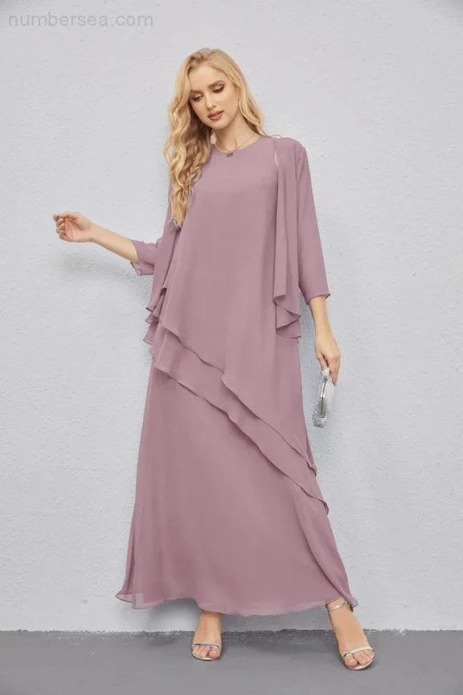 Mother of Bride Dresses with Open Front Lightweight Cardigan Formal Prom Gown 28081 by numbersea