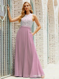 Lace Bridesmaid Dress Floor Length Evening Gowns with Pockets 28017 by numbersea