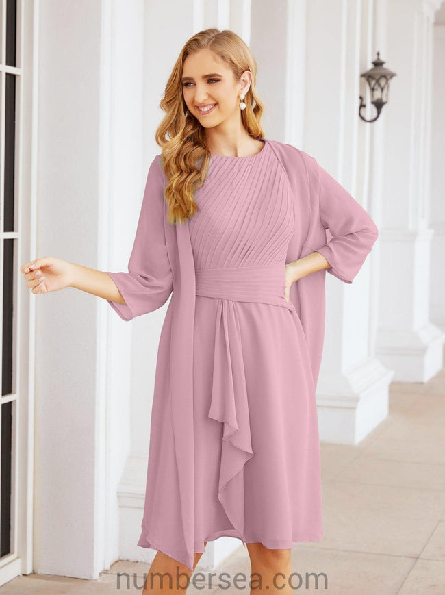 Sunnderly Mother of The Bride Dresses Prom Dress Casual Pleated Dress  SY28065 Hover Image