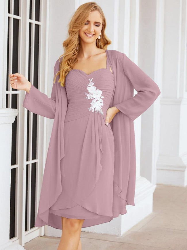 Sunnderly Mother of The Bride Groom Dresses Lace Appliques for Wedding Guest SY28066 Hover Image