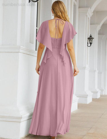 Numbersea Bridesmaid Dresses Backless Formal Prom Gowns for Evening Party Mother of The Bride Dress 28040