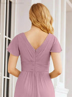 Numbersea Formal Prom Gowns for Mother of The Bride Cap Sleeves Bridesmaid Dress 28047 by numbersea