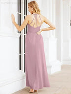 Numbersea Spaghetti Strap Bridesmaid Dresses V-Neck Long A-Line Formal Prom Gowns 28063 by numbersea